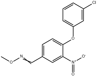 4-(3-CHLOROPHENOXY)-3-NITROBENZENECARBALDEHYDE O-METHYLOXIME Struktur