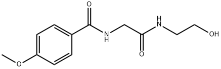 N-(2-[(2-HYDROXYETHYL)AMINO]-2-OXOETHYL)-4-METHOXYBENZENECARBOXAMIDE Struktur