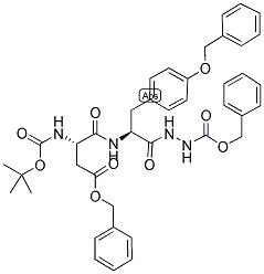 BOC-ASP(OBZL)-TYR(BZL)-NHNH-Z Struktur