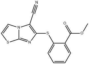 METHYL 2-[(5-CYANOIMIDAZO[2,1-B][1,3]THIAZOL-6-YL)SULFANYL]BENZENECARBOXYLATE Struktur