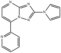 7-(2-PYRIDINYL)-2-(1H-PYRROL-1-YL)[1,2,4]TRIAZOLO[1,5-A]PYRIMIDINE Struktur