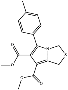 DIMETHYL 5-(4-METHYLPHENYL)-1H-PYRROLO[1,2-C][1,3]THIAZOLE-6,7-DICARBOXYLATE Struktur