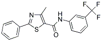 4-METHYL-2-PHENYL-N-[3-(TRIFLUOROMETHYL)PHENYL]-1,3-THIAZOLE-5-CARBOXAMIDE Struktur