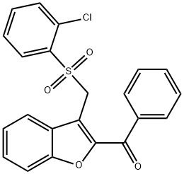 (3-([(2-CHLOROPHENYL)SULFONYL]METHYL)-1-BENZOFURAN-2-YL)(PHENYL)METHANONE Struktur