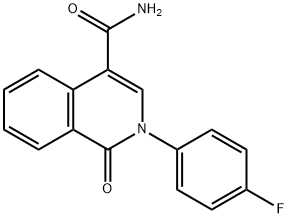 2-(4-FLUOROPHENYL)-1-OXO-1,2-DIHYDRO-4-ISOQUINOLINECARBOXAMIDE Struktur