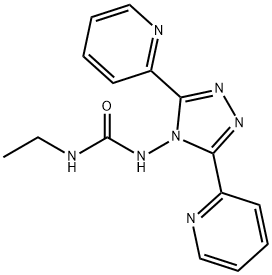 N-[3,5-DI(2-PYRIDINYL)-4H-1,2,4-TRIAZOL-4-YL]-N'-ETHYLUREA Struktur