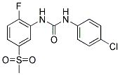 N-(4-CHLOROPHENYL)-N'-[2-FLUORO-5-(METHYLSULPHONYL)PHENYL]UREA Struktur