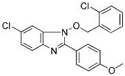 4-(6-CHLORO-1-[(2-CHLOROBENZYL)OXY]-1H-1,3-BENZIMIDAZOL-2-YL)PHENYL METHYL ETHER Struktur