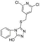 5-([(2,6-DICHLORO-4-PYRIDYL)METHYL]THIO)-4-PHENYL-4H-1,2,4-TRIAZOL-3-OL Struktur