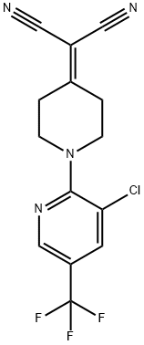 2-(1-[3-CHLORO-5-(TRIFLUOROMETHYL)-2-PYRIDINYL]-4-PIPERIDINYLIDENE)MALONONITRILE Struktur