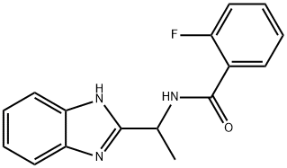 N-[1-(1H-1,3-BENZIMIDAZOL-2-YL)ETHYL]-2-FLUOROBENZENECARBOXAMIDE Struktur