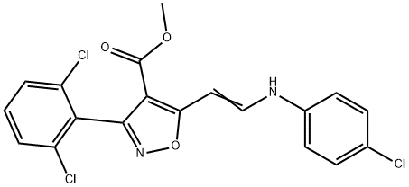 METHYL 5-[2-(4-CHLOROANILINO)VINYL]-3-(2,6-DICHLOROPHENYL)-4-ISOXAZOLECARBOXYLATE Structure