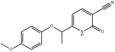 2-HYDROXY-6-[1-(4-METHOXYPHENOXY)ETHYL]NICOTINONITRILE Struktur