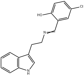 4-CHLORO-2-(([2-(1H-INDOL-3-YL)ETHYL]IMINO)METHYL)BENZENOL Struktur