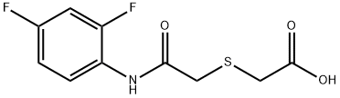 2-([2-(2,4-DIFLUOROANILINO)-2-OXOETHYL]SULFANYL)ACETIC ACID Struktur