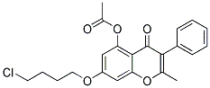 7-(4-CHLOROBUTOXY)-2-METHYL-4-OXO-3-PHENYL-4H-CHROMEN-5-YL ACETATE Struktur