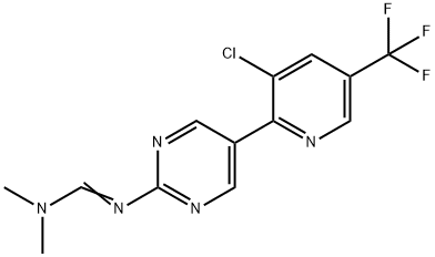 N'-(5-[3-CHLORO-5-(TRIFLUOROMETHYL)-2-PYRIDINYL]-2-PYRIMIDINYL)-N,N-DIMETHYLIMINOFORMAMIDE Struktur