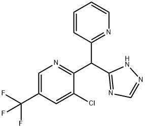 3-CHLORO-2-[2-PYRIDINYL(1H-1,2,4-TRIAZOL-3-YL)METHYL]-5-(TRIFLUOROMETHYL)PYRIDINE Struktur