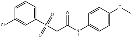 2-[(3-CHLOROPHENYL)SULFONYL]-N-(4-METHOXYPHENYL)ACETAMIDE Struktur