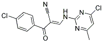 2-(4-CHLOROBENZOYL)-3-[(4-CHLORO-6-METHYLPYRIMIDIN-2-YL)AMINO]ACRYLONITRILE Struktur