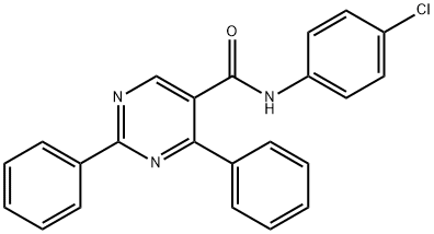 N-(4-CHLOROPHENYL)-2,4-DIPHENYL-5-PYRIMIDINECARBOXAMIDE Struktur