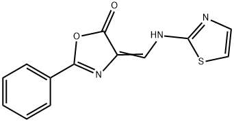 2-PHENYL-4-[(1,3-THIAZOL-2-YLAMINO)METHYLENE]-1,3-OXAZOL-5(4H)-ONE Structure