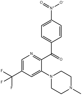 [3-(4-METHYLPIPERAZINO)-5-(TRIFLUOROMETHYL)-2-PYRIDINYL](4-NITROPHENYL)METHANONE Struktur