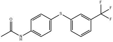 N-(4-([3-(TRIFLUOROMETHYL)PHENYL]SULFANYL)PHENYL)ACETAMIDE Struktur