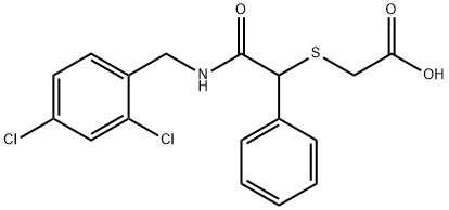 2-((2-[(2,4-DICHLOROBENZYL)AMINO]-2-OXO-1-PHENYLETHYL)SULFANYL)ACETIC ACID Struktur