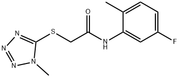 N-(5-FLUORO-2-METHYLPHENYL)-2-[(1-METHYL-1H-1,2,3,4-TETRAAZOL-5-YL)SULFANYL]ACETAMIDE Struktur