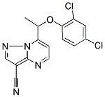 7-[1-(2,4-DICHLOROPHENOXY)ETHYL]PYRAZOLO[1,5-A]PYRIMIDINE-3-CARBONITRILE Struktur