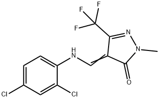 4-[(2,4-DICHLOROANILINO)METHYLENE]-2-METHYL-5-(TRIFLUOROMETHYL)-2,4-DIHYDRO-3H-PYRAZOL-3-ONE Struktur