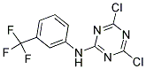 N2-[3-(TRIFLUOROMETHYL)PHENYL]-4,6-DICHLORO-1,3,5-TRIAZIN-2-AMINE Struktur