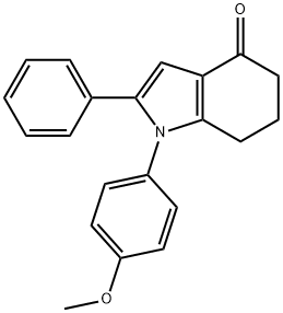 1-(4-METHOXYPHENYL)-2-PHENYL-1,5,6,7-TETRAHYDRO-4H-INDOL-4-ONE Struktur