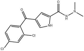 4-(2,4-DICHLOROBENZOYL)-N',N'-DIMETHYL-1H-PYRROLE-2-CARBOHYDRAZIDE Struktur