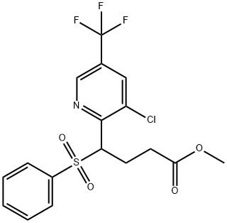 METHYL 4-[3-CHLORO-5-(TRIFLUOROMETHYL)-2-PYRIDINYL]-4-(PHENYLSULFONYL)BUTANOATE Struktur