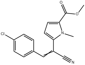 METHYL 5-[2-(4-CHLOROPHENYL)-1-CYANOVINYL]-1-METHYL-1H-PYRROLE-2-CARBOXYLATE Struktur