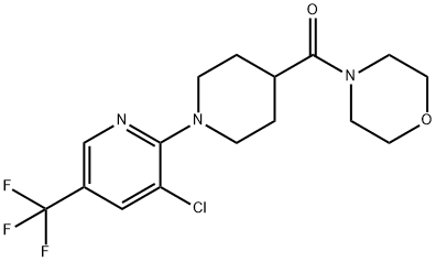 (1-[3-CHLORO-5-(TRIFLUOROMETHYL)-2-PYRIDINYL]-4-PIPERIDINYL)(MORPHOLINO)METHANONE Struktur