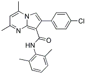 7-(4-CHLOROPHENYL)-N-(2,6-DIMETHYLPHENYL)-2,4-DIMETHYLPYRROLO[1,2-A]PYRIMIDINE-8-CARBOXAMIDE Struktur