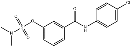 3-[(4-CHLOROANILINO)CARBONYL]PHENYL-N,N-DIMETHYLSULFAMATE Struktur