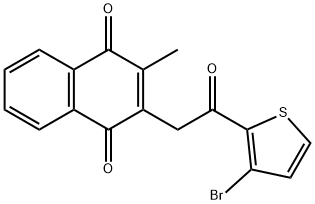 2-[2-(3-BROMO-2-THIENYL)-2-OXOETHYL]-3-METHYLNAPHTHOQUINONE Struktur