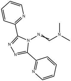 N'-[3,5-DI(2-PYRIDINYL)-4H-1,2,4-TRIAZOL-4-YL]-N,N-DIMETHYLIMINOFORMAMIDE Struktur