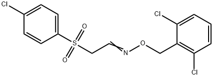 2-[(4-CHLOROPHENYL)SULFONYL]ACETALDEHYDE O-(2,6-DICHLOROBENZYL)OXIME Struktur