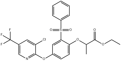 ETHYL 2-[4-([3-CHLORO-5-(TRIFLUOROMETHYL)-2-PYRIDINYL]OXY)-2-(PHENYLSULFONYL)PHENOXY]PROPANOATE Struktur