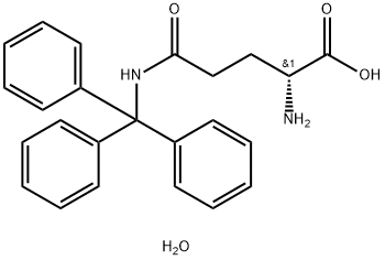 H-D-GLN(TRT)-OH H2O Struktur