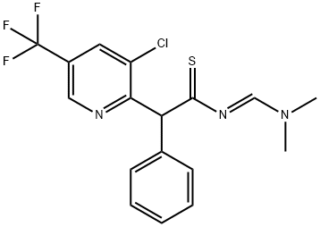 2-[3-CHLORO-5-(TRIFLUOROMETHYL)-2-PYRIDINYL]-N-[(DIMETHYLAMINO)METHYLENE]-2-PHENYLETHANETHIOAMIDE Struktur