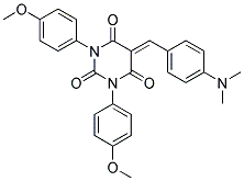 1,3-BIS(4-METHOXYPHENYL)-5-((4-(DIMETHYLAMINO)PHENYL)METHYLENE)-1,3-DIAZAPERHYDROINE-2,4,6-TRIONE Struktur