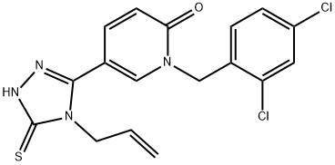 5-(4-ALLYL-5-SULFANYL-4H-1,2,4-TRIAZOL-3-YL)-1-(2,4-DICHLOROBENZYL)-2(1H)-PYRIDINONE Struktur