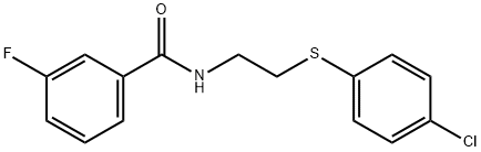 N-(2-[(4-CHLOROPHENYL)SULFANYL]ETHYL)-3-FLUOROBENZENECARBOXAMIDE Struktur