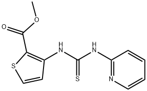 METHYL 3-([(2-PYRIDINYLAMINO)CARBOTHIOYL]AMINO)-2-THIOPHENECARBOXYLATE Struktur